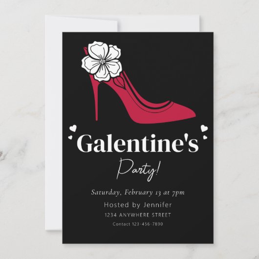 Galentine's Day Party Uitnodiging (Voorkant)