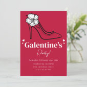 Galentine's Day Party Uitnodiging (Staand voorkant)