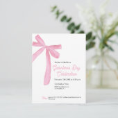 Galentine's day Pink Ribbon Bow Girly modern Kaart (Staand voorkant)