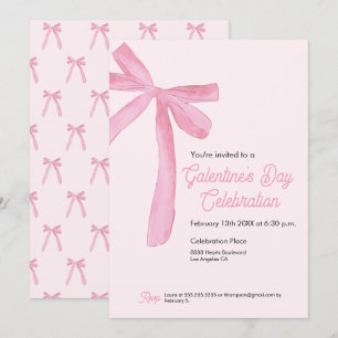 Galentine's Day Roze Lint Strik modern Kaart