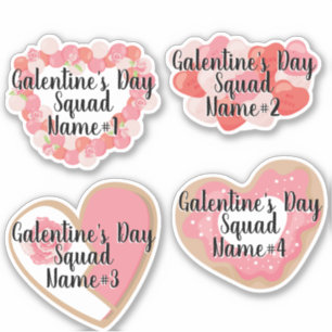 Galentine's Day Squad Ajouter des noms Stickers Mo