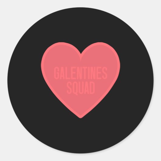 Galentines Day Squad Bff Valentines Day Friendship Ronde Sticker (Voorkant)