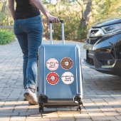 Galentine's Day Squad voegt Names Monogram Sticker (Koffer Insitu)