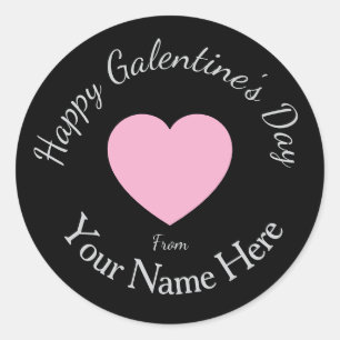 Galentines Day Van Uw Naam Hier Aangepaste Afbeeld Ronde Sticker