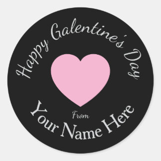 Galentines Day Van Uw Naam Hier Aangepaste Afbeeld Ronde Sticker