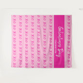 Galentine's Day Viering Roze XOXO patroon Wandkleed (Voorkant (horizontaal))