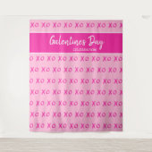 Galentine's Day Viering Roze XOXO patroon Wandkleed (Voorkant)