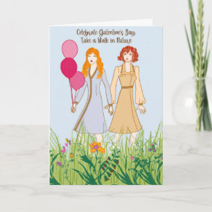 Galentine's Day Walk in Natuur met vriend Bedankkaart