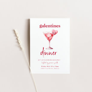 Galentines Dîner Valentine Filles Invitation de nu