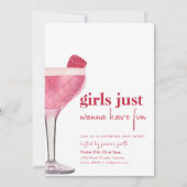 Galentines Dîner Valentine Filles Invitation de nu (Devant)