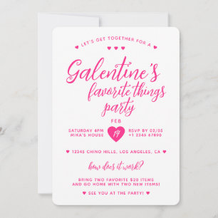 Galentine's Favoriete Dingen Feest Kaart