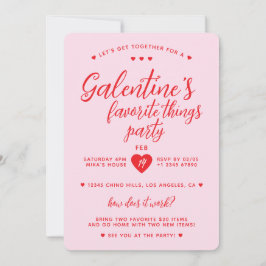 Galentine's Favoriete Things Party Valentijns Kaart