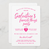 Galentine's Favorite Things Party Kaart (Voorkant / Achterkant)