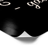 Galentines feest bestie meisjes nacht zwart perfect poster (Hoek)