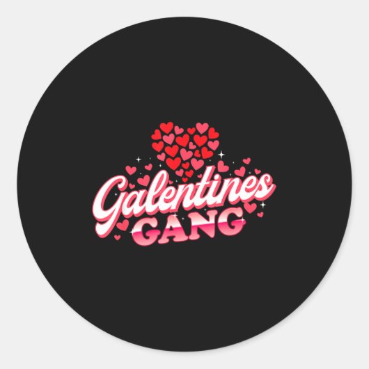 Galentines Gang - Galentine's Day Gals Sisterhood  Ronde Sticker (Voorkant)