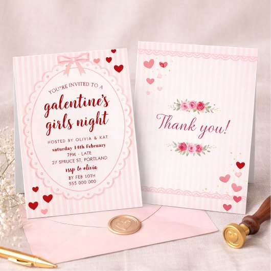 Galentine's Girls Night Invitation Template