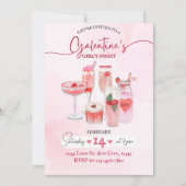 Galentine's Girl's Night Party Uitnodiging (Voorkant)