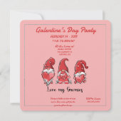 Galentine's Love My Gnomies Party Invitation (Devant)