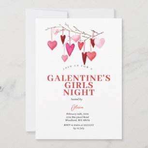 Galentine's Meisjes Nacht Valentijn's Balloon Part Kaart