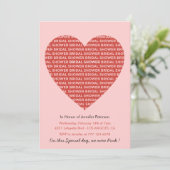 Galentines nuptiale invitation chérie (Debout devant)