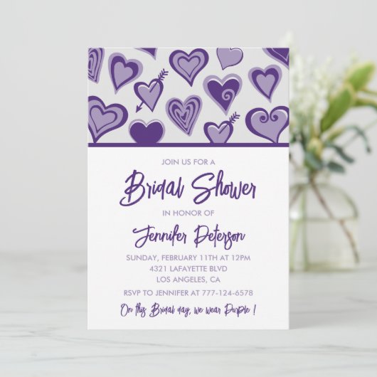 Galentines nuptiale invitation Moderne (Debout devant)