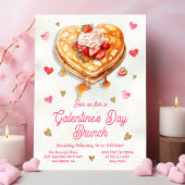 Galentine's Palentine's Day Pannenkoek Hart Brunch Kaart