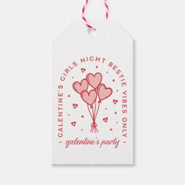 Galentine's party valentijnen bestie hartballonnen cadeaulabel