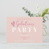 Galentines rose Fille amis Invitation de la fête (Debout devant)