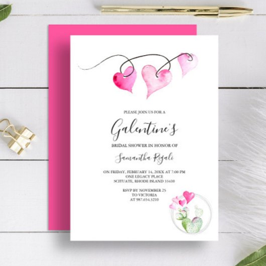 Galentines thema Vrijgezellenfeest Kaart