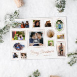 Galerie d'images blanches Mur Multiphoto<br><div class="desc">Quand vous avez une tonne de superbes photos à montrer, vous avez besoin d'une carte de vacances avec beaucoup de cadres de fenêtre pour les mettre dans. Ce design simple, vraiment brillant, en feuille et blanc présente treize (13) cadres, graphiques et astucieux pour vos photos. La typographie propre et moderne...</div>