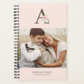 Galerie Florale Monogramme de 4 Photos Mensuel (Devant)