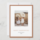 Galerie moderne Cadre Thanksgiving Carte photo (Devant)