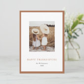 Galerie moderne Cadre Thanksgiving Carte photo (Debout devant)