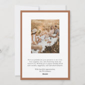 Galerie moderne Cadre Thanksgiving Carte photo (Dos)
