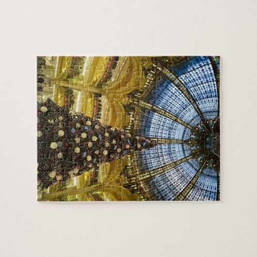 Galeries La Fayette met Kerstmis, Parijs, Frankrij Legpuzzel (Horizontaal)