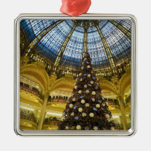 Galeries La Fayette met Kerstmis, Parijs, Frankrij Metalen Ornament