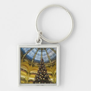Galeries La Fayette met Kerstmis, Parijs, Frankrij Sleutelhanger