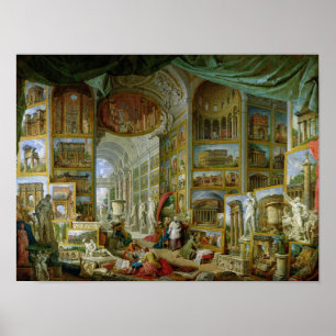 Galerij van Uitzichten van het Oude Rome, 1758 Poster