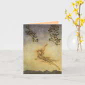 Galet, un carte pour notes Arthur Rackham de lutin (Fleur jaune)