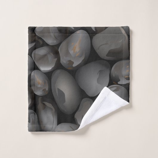 Galets brillants foncés (Gant de toilette)