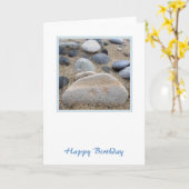 Galets Carte d'anniversaire (Fleur jaune)