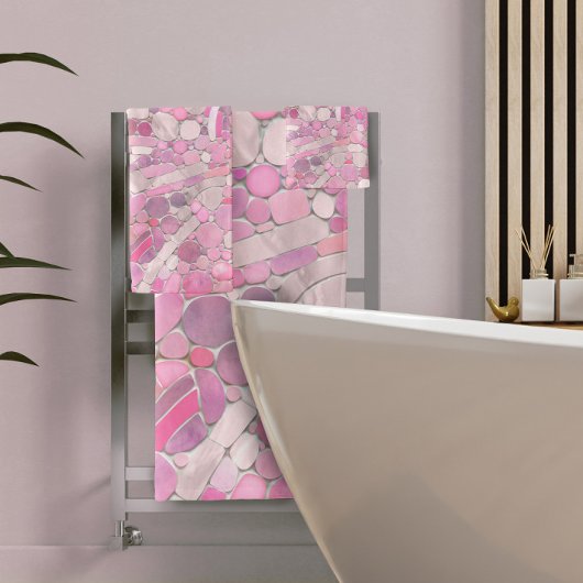 Galets Mosaic Art - Rose rose pâle