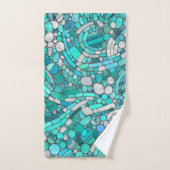 Galets Mosaïque Art -Aquamarine et Pearl (Serviette à main)