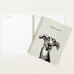 Galgo dessin noir et blanc et gris