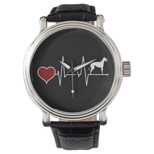 Galgo Espanol Dog Greyhound Horloge (Voorkant)