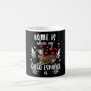 Galgo Español Dog met gestudeerd dierlijk Spaans Koffiemok