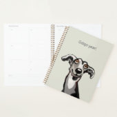 Galgo tekening zwart-wit en grijs planner (Display)