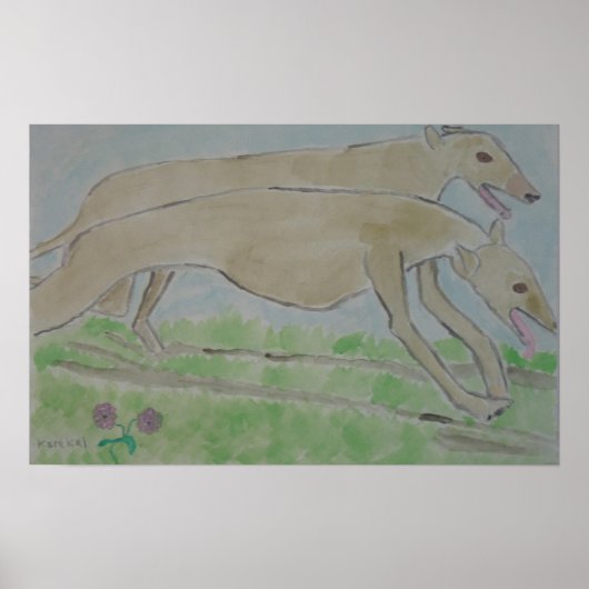galgo/windhond poster (Voorkant)