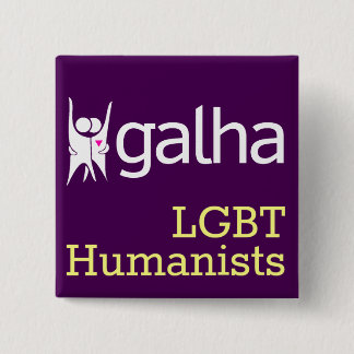 Galha LGBT Humanists vierkant badge Vierkante Button 5,1 Cm