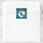 Galicia Flag Vierkante Sticker (Tas)